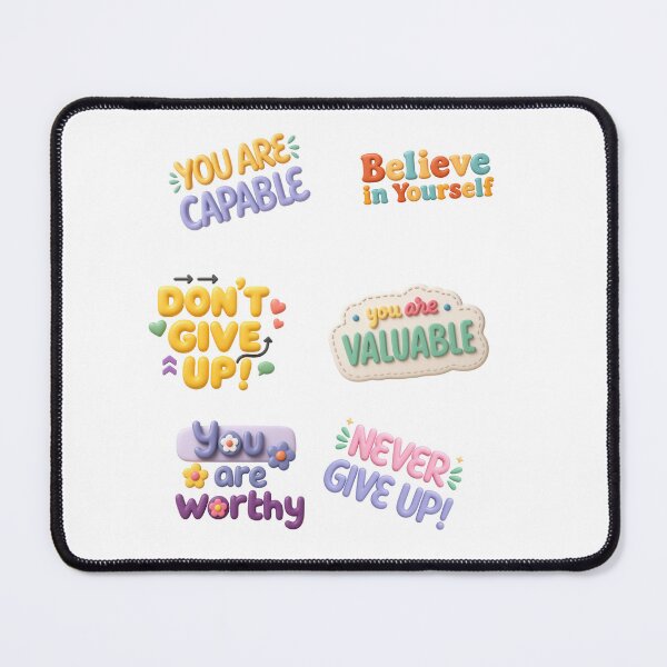 Item preview, Cute 3D Motivational Quotes Sticker Pack - Mental Health Matters designed and sold by thazinart.