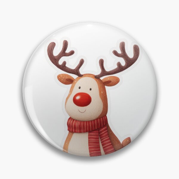 Item preview, Cute Christmas Reindeer with Red Scarf Cartoon Sticker designed and sold by CreativeLarysa.