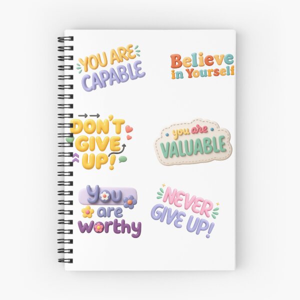 Item preview, Cute 3D Motivational Quotes Sticker Pack - Mental Health Matters designed and sold by thazinart.