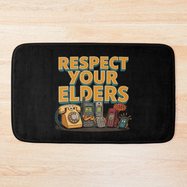 Item preview, Respect Your Elders Phone Tshirts Funny Vintage Smartphone and Old Phone designed and sold by Redgiant87x.