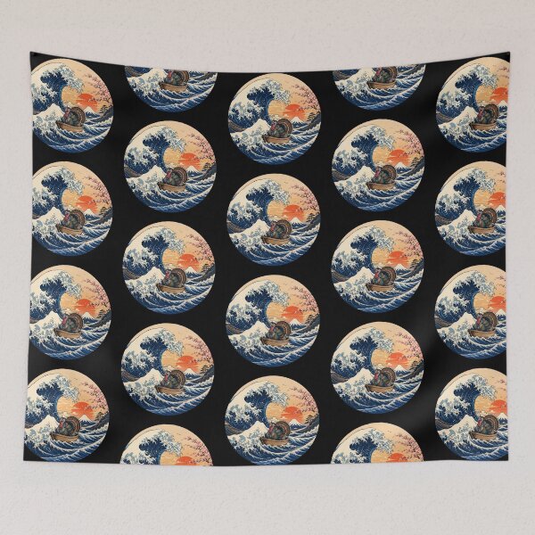 Item preview, Funny Turkey Captain Japanese Kanagawa Wave Japan Boat Mom Dad Kids designed and sold by FurryHavenPH.