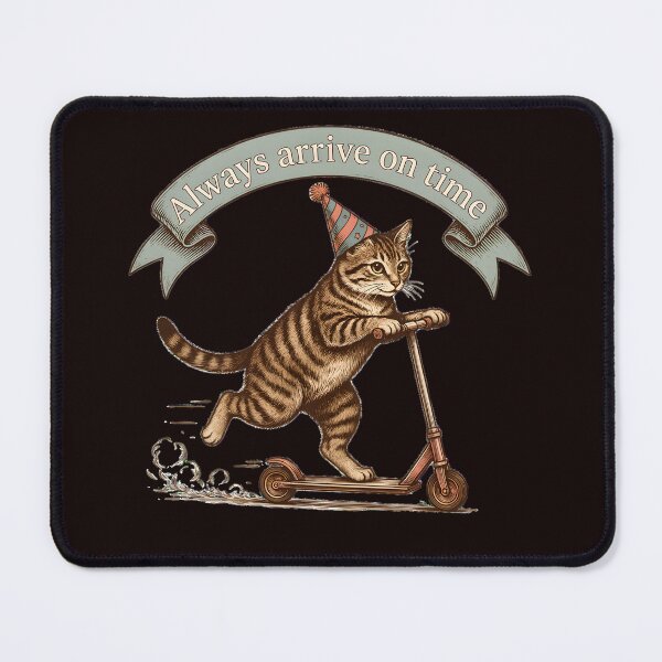 Item preview, Copy of Cat riding a scooter - Always arrive on time designed and sold by ParadoxParadox.