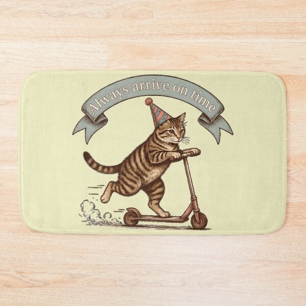 Item preview, Copy of Cat riding a scooter - Always arrive on time designed and sold by ParadoxParadox.