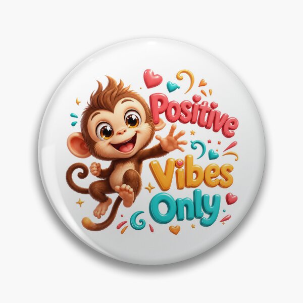 Item preview, Positive Vibes Monkey Joy designed and sold by BlissBlvdShop.