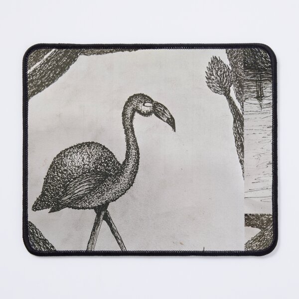 Item preview, Serene Flamingo Wildlife Ink Illustration designed and sold by MayReePeBa.