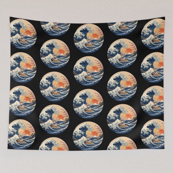 Item preview, Funny Sphynx Cat Captain Japanese Kanagawa Wave Japan Boat Mom Dad Kids designed and sold by FurryHavenPH.