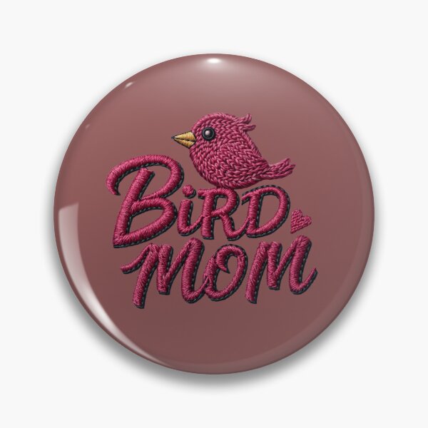 Item preview, Bird Mom Pink Songbird Embroidered Design designed and sold by MegaNovaArt.