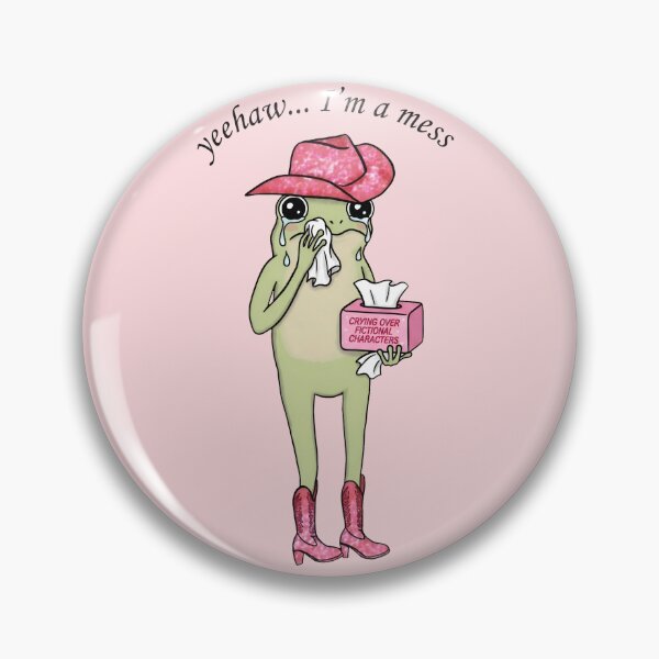 Item preview, Crying Over Fictional Characters Sad Frog Tissue Box Coquette Meme designed and sold by ronakris009.