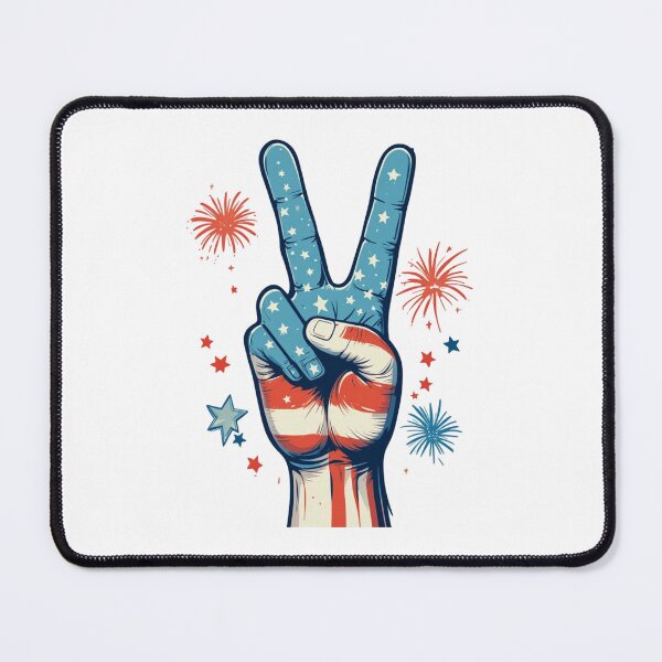 Item preview, Vintage Patriotic Peace Sign - Retro 4th of July American Flag designed and sold by VineVibe16Studio.