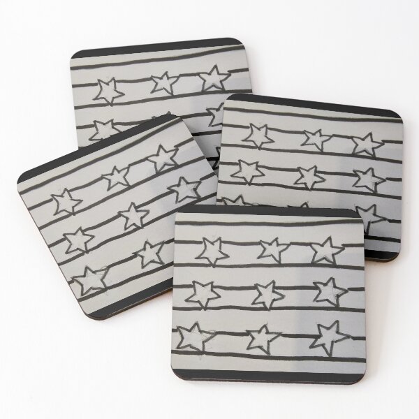 Item preview, Black and White Stars and Striped Lines designed and sold by DancingCreek.
