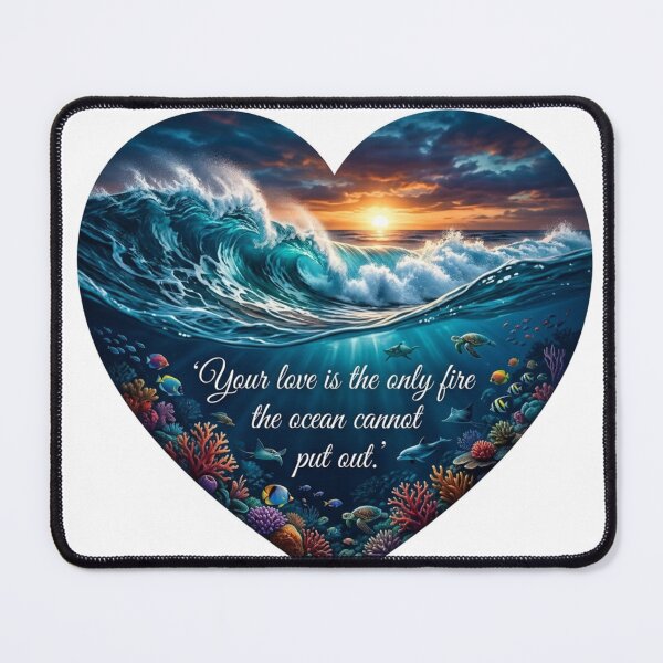 Item preview, Ocean Fire Heart designed and sold by MalinStyle.