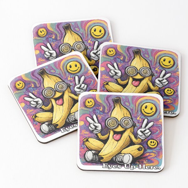 Item preview, Funny Banana with Hypnotic Glasses – Eyes Up Here! designed and sold by RedPixelPlus.