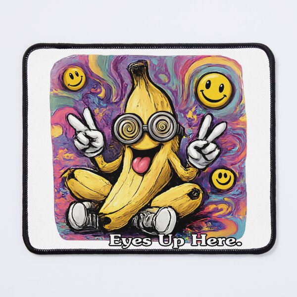 Item preview, Funny Banana with Hypnotic Glasses – Eyes Up Here! designed and sold by RedPixelPlus.