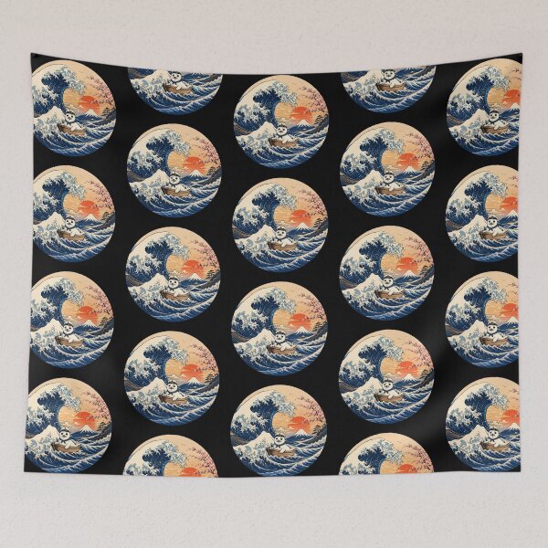 Item preview, Funny Seal Captain Japanese Kanagawa Wave Japan Boat Mom Dad Kids designed and sold by FurryHavenPH.