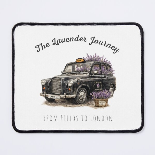 Item preview, The Lavender Journey – From Fields to London Vintage Taxi Art designed and sold by Blueberry-art23.