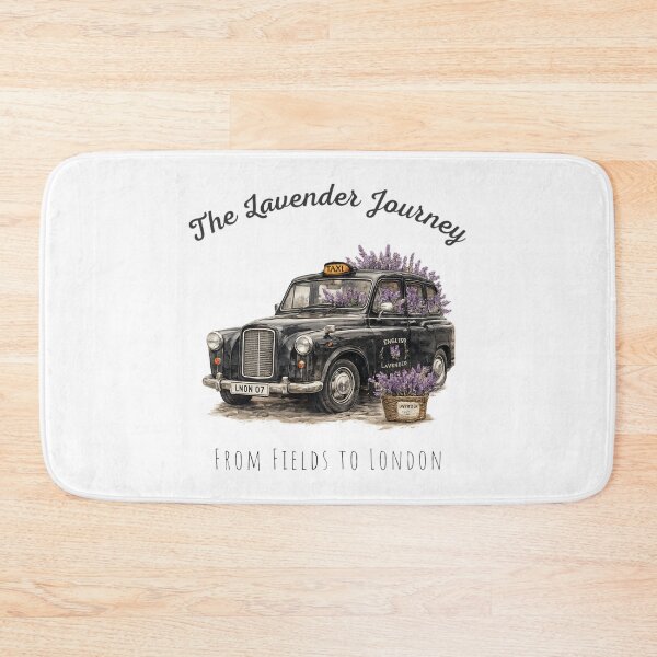 Item preview, The Lavender Journey – From Fields to London Vintage Taxi Art designed and sold by Blueberry-art23.