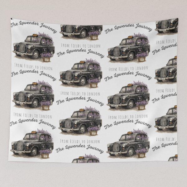 Item preview, The Lavender Journey – From Fields to London Vintage Taxi Art designed and sold by Blueberry-art23.