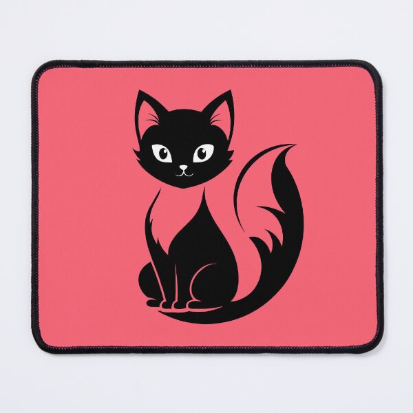 Item preview, Retro Vintage Mid Century Pink and Black Cat designed and sold by CapturedByeJ.