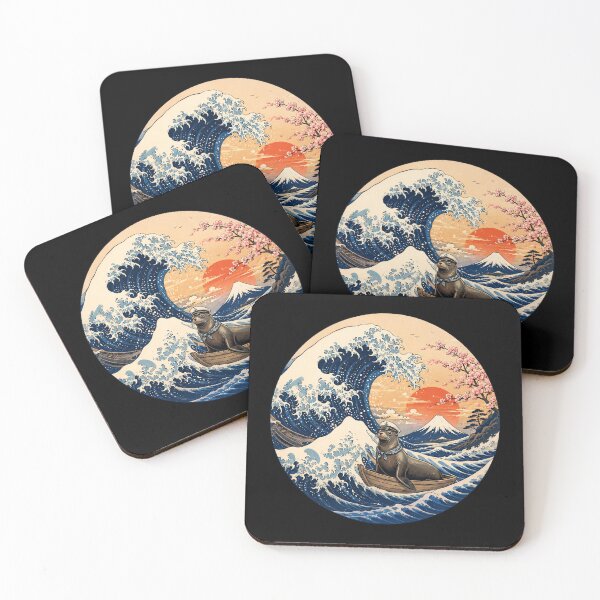 Item preview, Funny Sea Lion Captain Japanese Kanagawa Wave Japan Boat Mom Dad Kids designed and sold by FurryHavenPH.