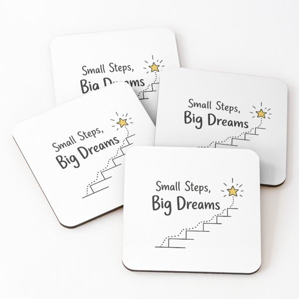 Item preview, Small Steps Big Dreams - Motivational Quote Stairway Design designed and sold by AM*ART.