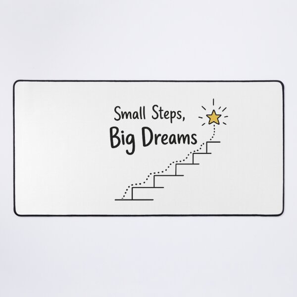 Item preview, Small Steps Big Dreams - Motivational Quote Stairway Design designed and sold by AM*ART.