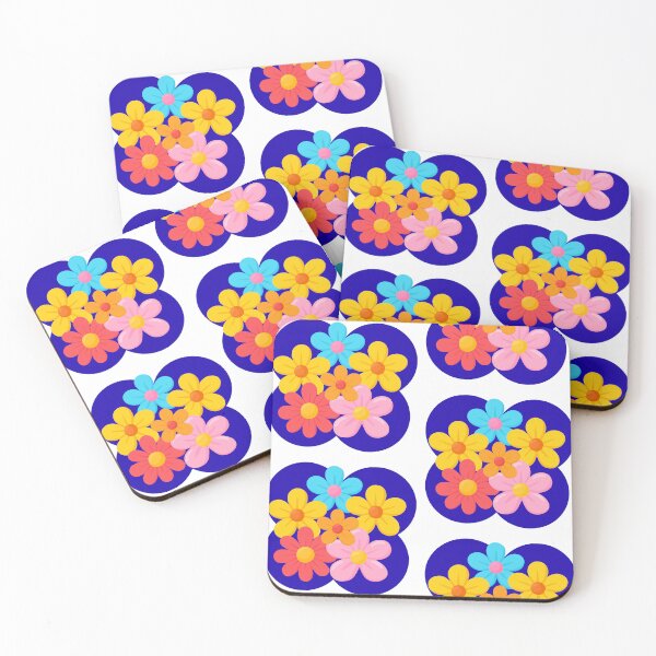 Item preview, Retro Abstract Flower Pattern | Cute flowers pattern design  designed and sold by Swati's Digital Den.