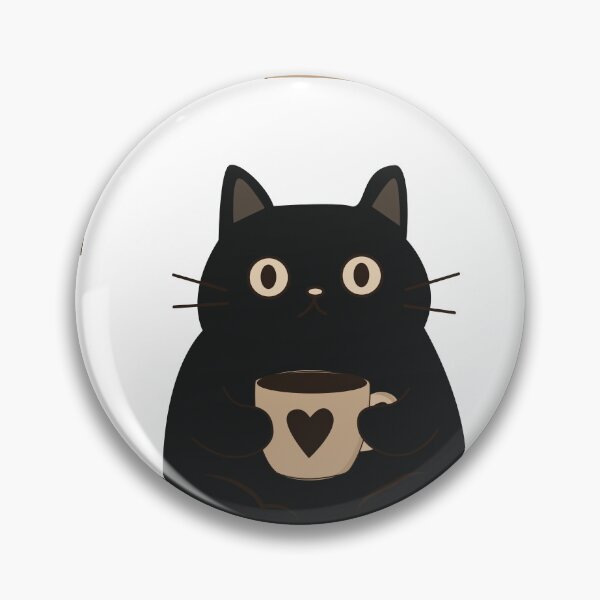 Item preview, Black Cat and Coffee Cute Minimalist Vector Collection Set designed and sold by TatinkaArtskill.