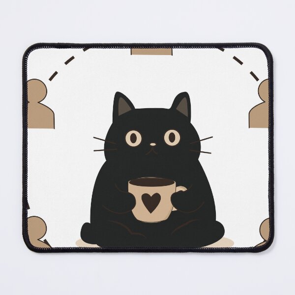 Item preview, Black Cat and Coffee Cute Minimalist Vector Collection Set designed and sold by TatinkaArtskill.