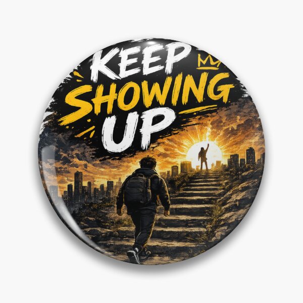 Item preview, Keep Showing Up – Consistency Wins Sticker designed and sold by Genzfirevibes.