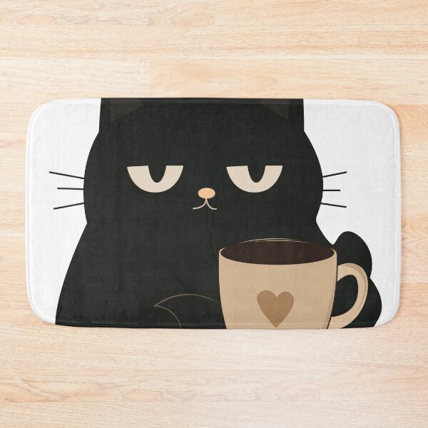 Item preview, Black Cat and Coffee Cute Minimalist Vector Collection Set designed and sold by TatinkaArtskill.