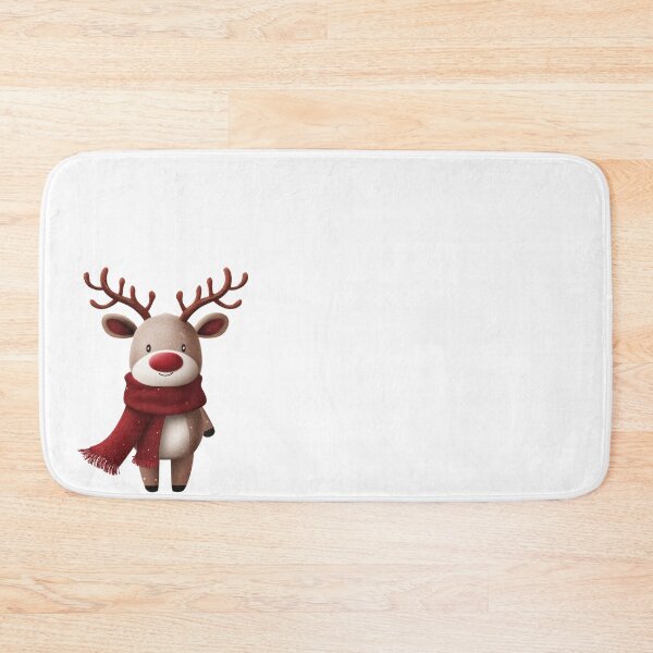 Item preview, Kawaii Reindeer with Red Nose and Scarf Clipart designed and sold by CreativeLarysa.