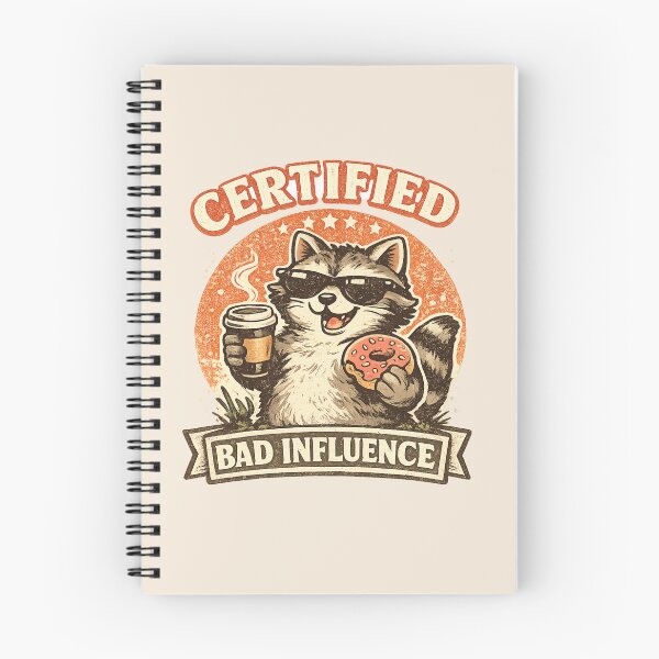 Item preview, Certified Bad Influence Raccoon Funny Vintage Retro Trash Panda Meme Graphic Cute Sarcastic Animal Gift designed and sold by mocci10.