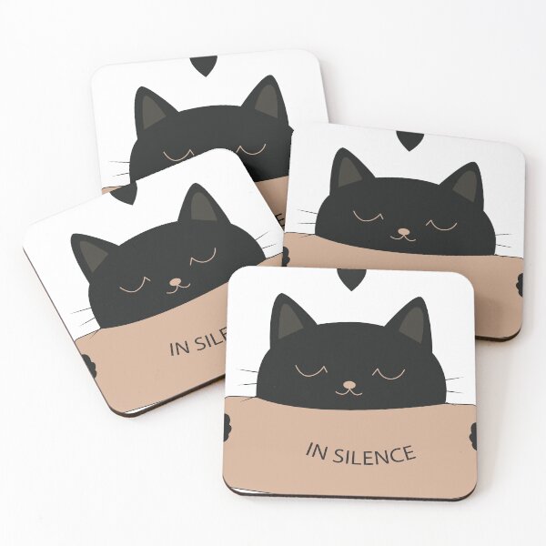 Item preview, Black Cat and Coffee Cute Minimalist Vector Collection Set designed and sold by TatinkaArtskill.
