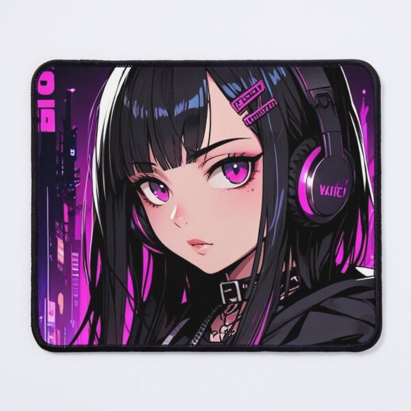 Item preview, Anime Girl with Gaming Headphones designed and sold by AnimDream .