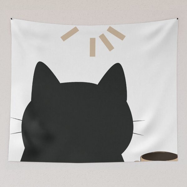 Item preview, Black Cat and Coffee Cute Minimalist Vector Collection Set designed and sold by TatinkaArtskill.