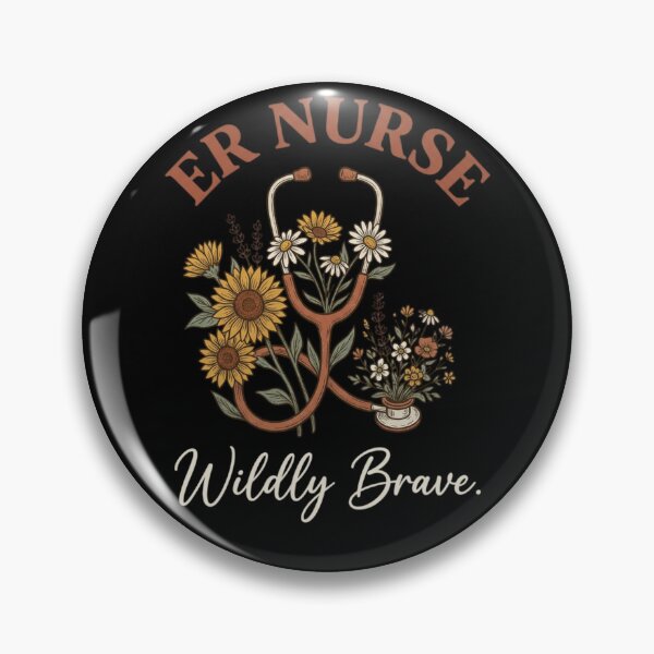 Item preview, ER Nurse Wildly Brave Vintage Floral Stethoscope designed and sold by Pablo70 Store.