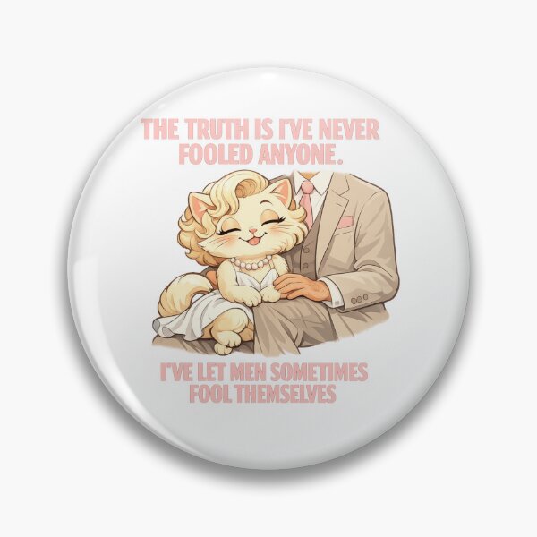 Item preview, Marilyn Monroe Inspired Cat – The Truth Is I've Never Fooled Anyone Quote | Funny Vintage Cat Art | Pastel Cartoon designed and sold by Donsean22.