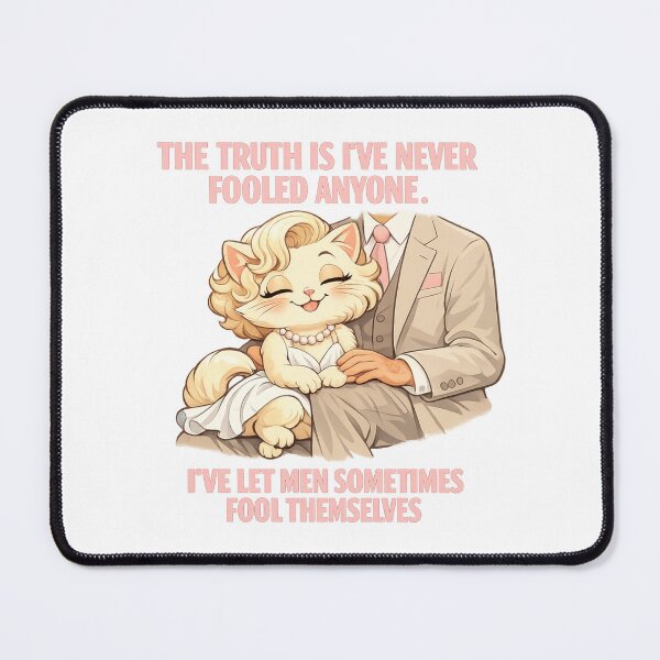 Item preview, Marilyn Monroe Inspired Cat – The Truth Is I've Never Fooled Anyone Quote | Funny Vintage Cat Art | Pastel Cartoon designed and sold by Donsean22.