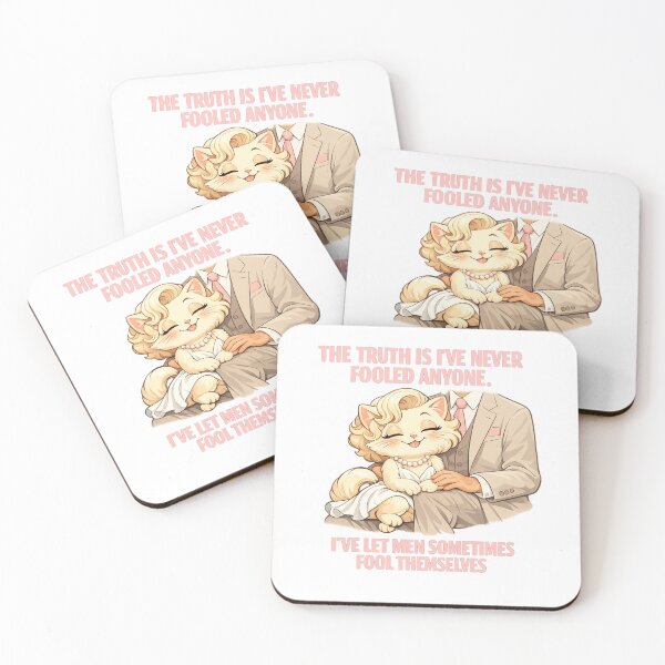 Item preview, Marilyn Monroe Inspired Cat – The Truth Is I've Never Fooled Anyone Quote | Funny Vintage Cat Art | Pastel Cartoon designed and sold by Donsean22.