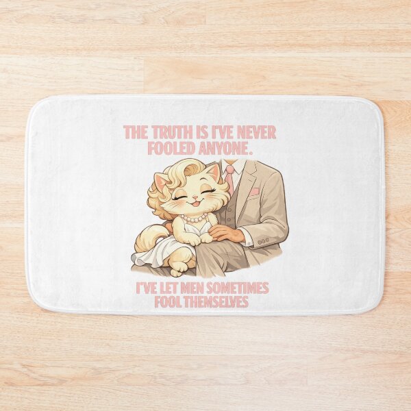 Item preview, Marilyn Monroe Inspired Cat – The Truth Is I've Never Fooled Anyone Quote | Funny Vintage Cat Art | Pastel Cartoon designed and sold by Donsean22.
