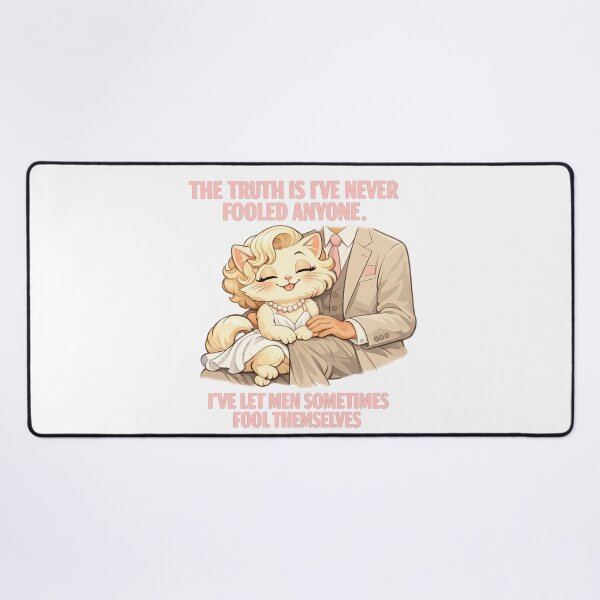 Item preview, Marilyn Monroe Inspired Cat – The Truth Is I've Never Fooled Anyone Quote | Funny Vintage Cat Art | Pastel Cartoon designed and sold by Donsean22.