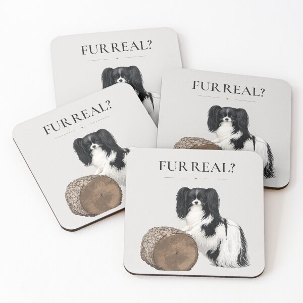 Item preview, FUR REAL? | Elegant Papillon Dog Art | Cute Papillon Gift designed and sold by PapillonArtStudio.
