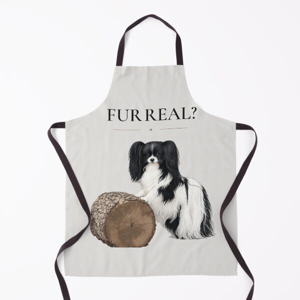Item preview, FUR REAL? | Elegant Papillon Dog Art | Cute Papillon Gift designed and sold by PapillonArtStudio.