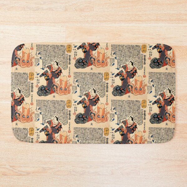 Item preview, A cat dressed as a woman tapping the head of an octopus Utagawa Kuniyoshi   designed and sold by TeeARTHY.