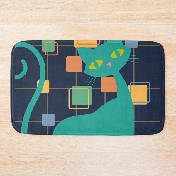 Item preview, Mid Century Modern Retro 1950s 1960s Cute Cat designed and sold by CapturedByeJ.