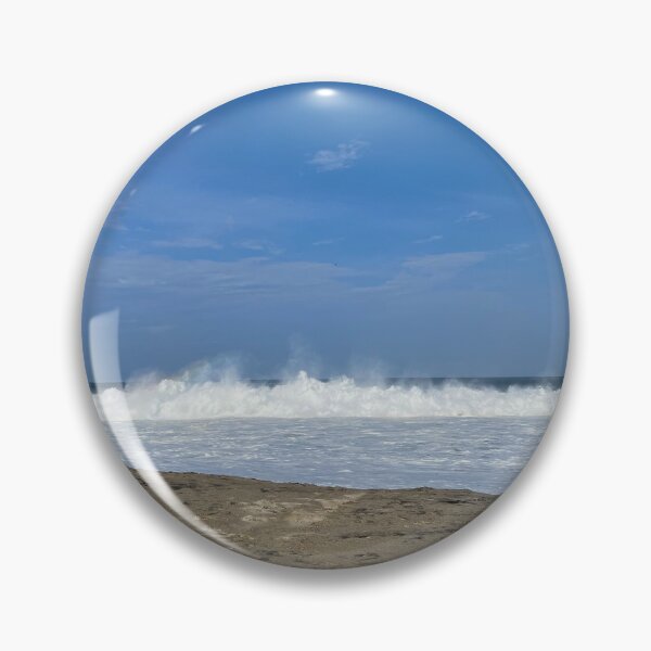 Item preview, Endless wall of spray on the wide sandy beach designed and sold by Art of Momenz.