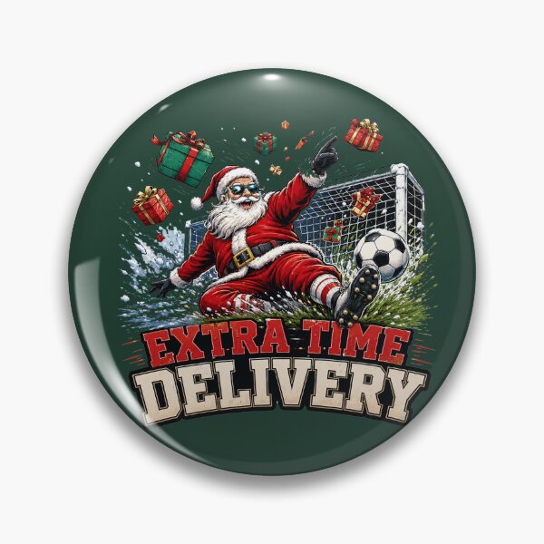 Item preview, Extra Time Delivery – Funny Santa Football Christmas Soccer Graphic | Holiday Streetwear designed and sold by warlistop.