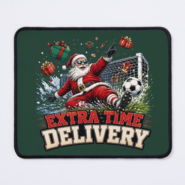 Item preview, Extra Time Delivery – Funny Santa Football Christmas Soccer Graphic | Holiday Streetwear designed and sold by warlistop.