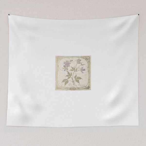 Item preview, Vintage Pressed Clematis Botanical Plate designed and sold by PictorialWhimsy.