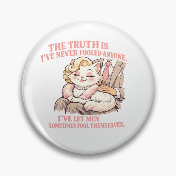 Item preview, Marilyn Monroe Inspired Funny Cat Art – The Truth Is I've Never Fooled Anyone Quote | Funny Vintage Cat Art | Pastel Cartoon designed and sold by Donsean22.